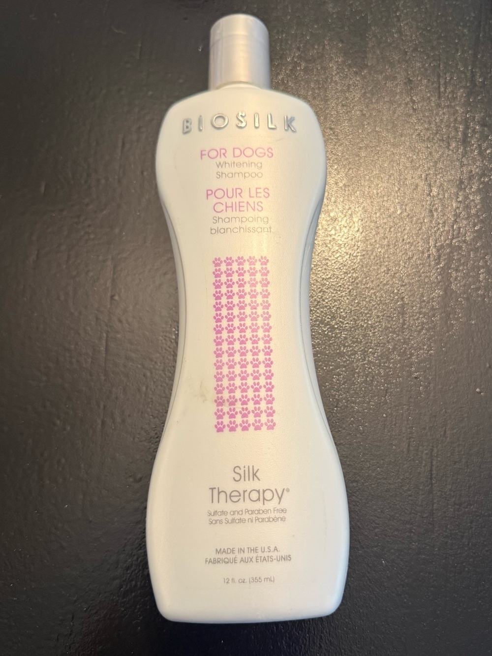 BioSilk for Dogs Whitening Shampoo Silk Therapy Brightening Dog Shampoo 12oz